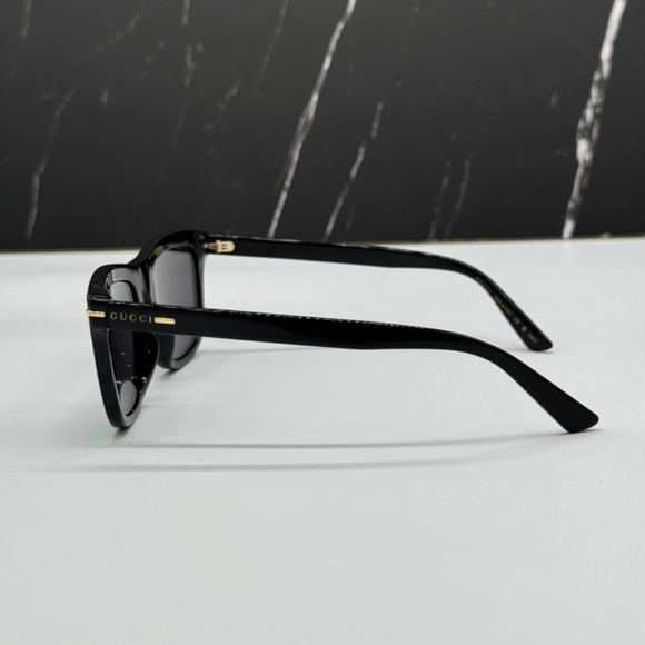 NEW GG1444S 001 GUCCI BLACK GREY SQUARE UNISEX GUCCI SUNGLASSES - Picture 7 of 13